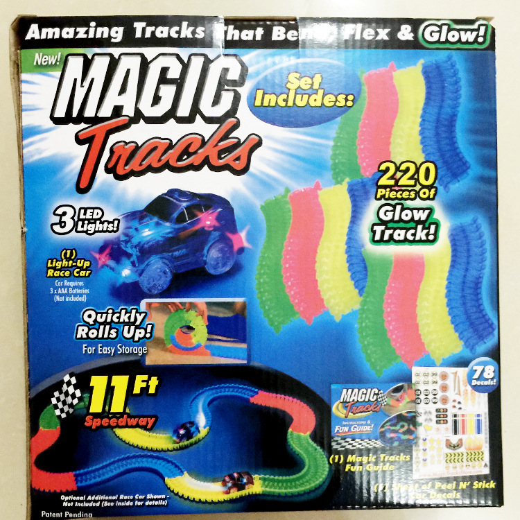 Glow Tracks Cars Glow Trax Race Car Set 360pk Flexible Track