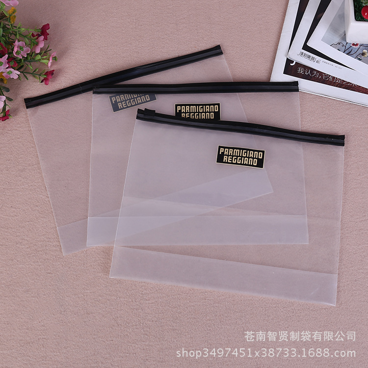 厂家批发pe透明磨砂自封塑料拉链袋服装加厚包装拉链袋可批发