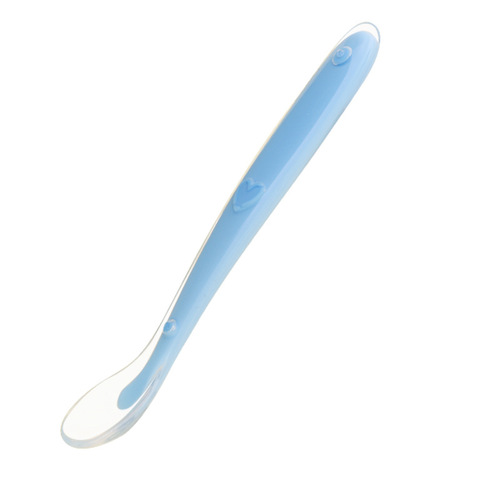 Baby silicone spoon training spoon baby feeding soft head spoon silicone spoon tableware set mother and baby products manufacturer