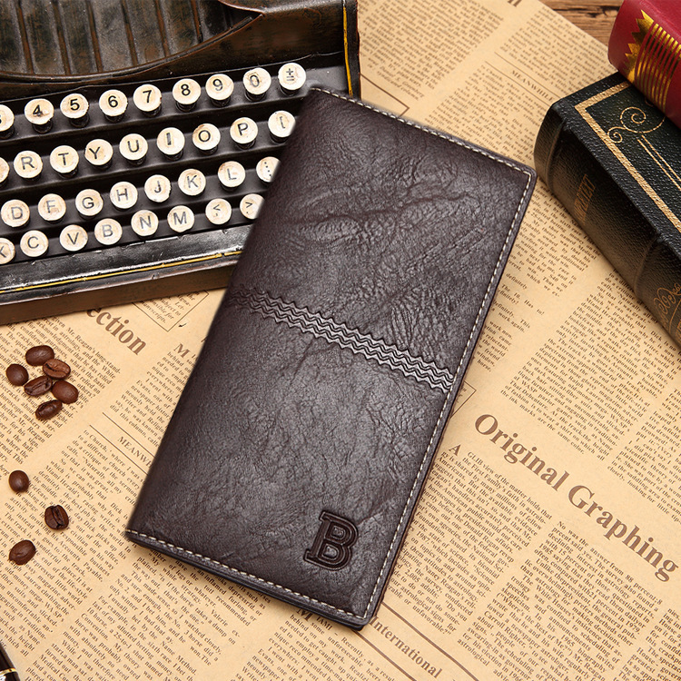 Factory direct long wallet men's Korean version of retro soft leather wallet multi-card wallet set foreign trade supply