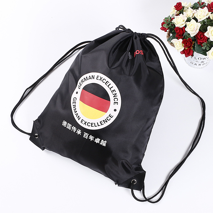 210D涤纶抽绳束口袋运动尼龙简易双肩束口袋量大从优