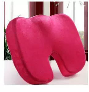 Waist support Memory Foam Cushion Office - velvet-cushion-rose-red