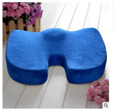 Waist support: Memory Foam Cushion Office - velvet-cushion-blue