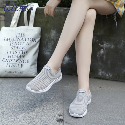 5577 Summer Casual Breathable Flat Bottom Student Versatile Korean Canvas Shoes Women's Net Shoes Flying Weave Lightweight Hollow Women's Shoes