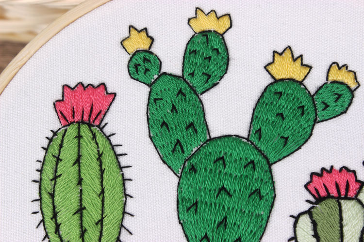 Salvaje crecimiento hecho a mano DIY tela novato europeo bordado flores y plantas material paquete kit costura traje varios