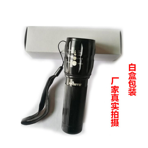 Aluminum Alloy Bicycle LED Flashlight with Adjustable Focus, 3-Mode Brightness, Bicycle Accessory