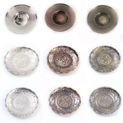 Factory Direct Sale Alloy Copper Coasters Frog Lily Pad Cup Trays, Gold Silver Copper Tea Ceremony Gongfu Tea Set Accessories Wholesale