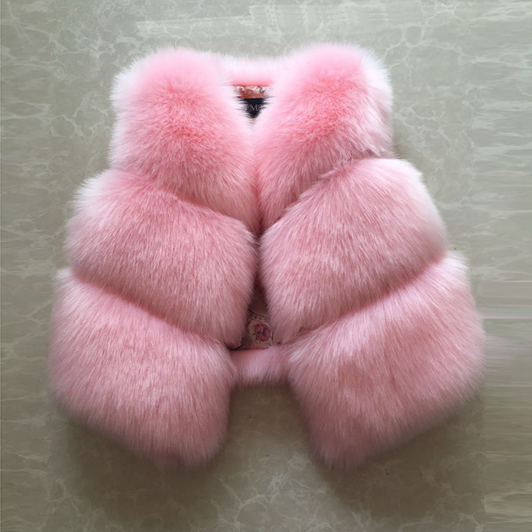 2025秋冬新款儿童女童宝宝皮草马甲短款加厚韩版背心坎肩毛毛外套