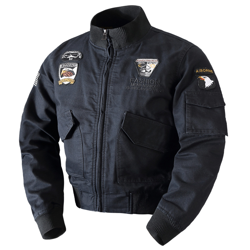 Transfronterizo AliExpress Amazon primavera y otoño chaqueta casual de los hombres de la Fuerza Aérea Uno eBay deseo ejército ropa de trabajo chaqueta de los hombres