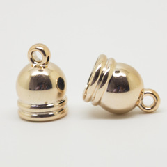 Source manufacturer CCB plastic DIY jewelry accessories gold and silver gun black UV electroplating tassel bell cap head cover wholesale