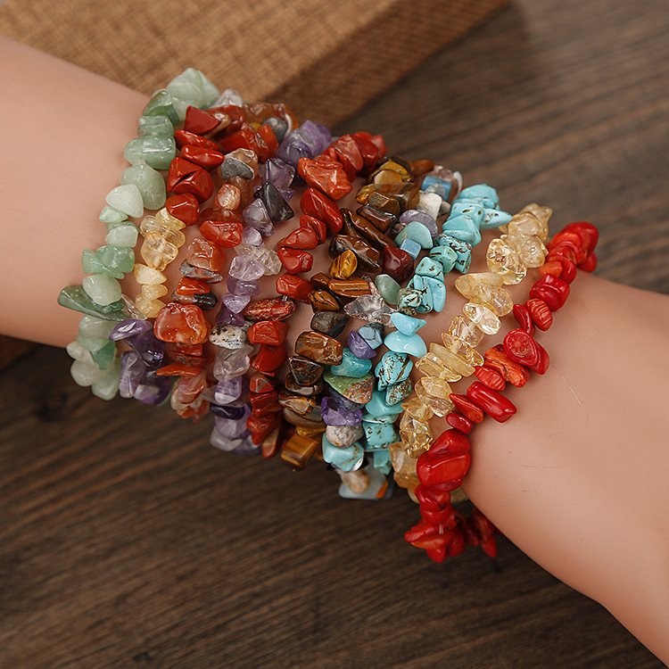 Amazon supply handmade beads natural crystal gravel bracelet bracelet manufacturers wholesale B54