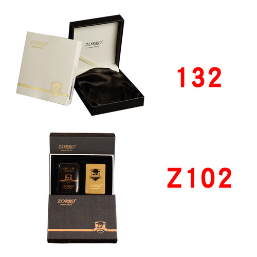 Zorro kerosene lighter original copper shell electroplated copper shell white steel inner tank front stamp colorful wholesale