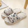 Non-slip slippers indoor for beloved, slide, cotton and linen, soft sole, wholesale