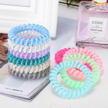 新款创意韩版电话线发圈 时尚夹心电话线发圈 大号弹力发圈发饰