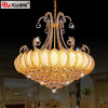 Crystal pendant, cristal LED golden ceiling lamp for living room, European style, simple and elegant design