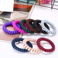 韩版时尚发圈发饰 新款大号高弹力磨砂电话线发圈头绳厂家直销