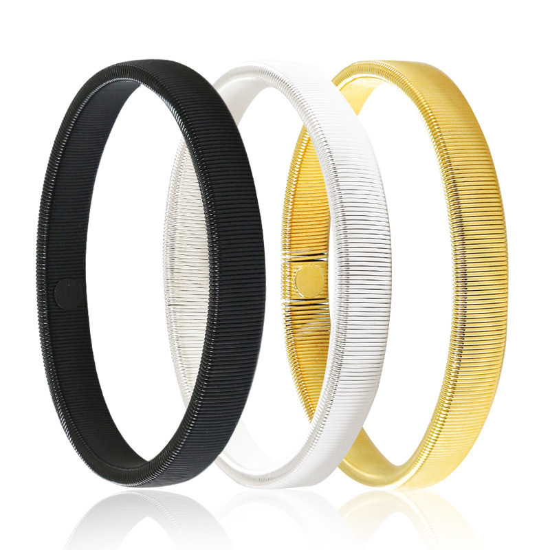 Men's metal spring bracelet bracelet arm ring cuff environmental protection high-grade anti-leg color retention