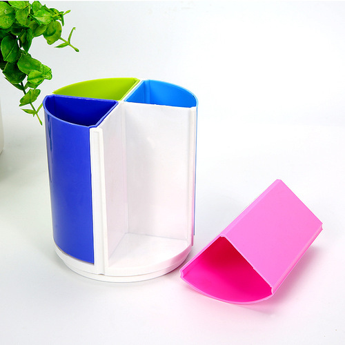 Huajie creative personality combination multi-purpose rotating pen holder color desktop pen holder office stationery storage box H369