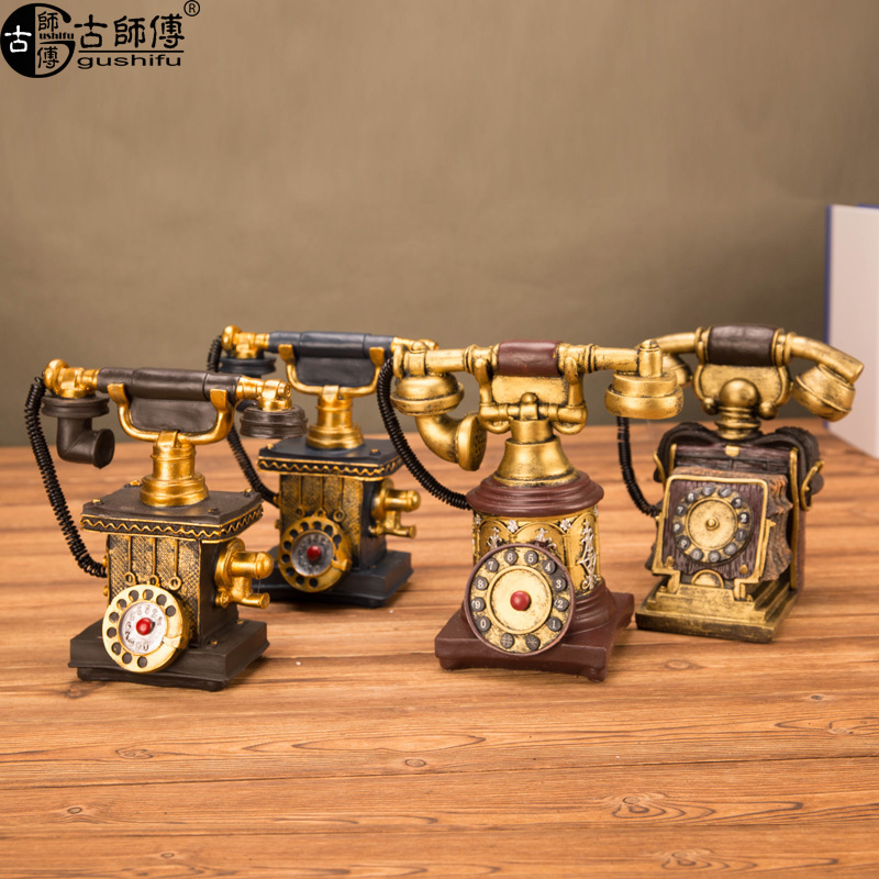 Retro Vintage Telephone Ornaments, Creative Telephone Ornament Models, Movie Shooting Props, Bar Table Decorations Retro Vintage Telephone Ornaments, Creative Telephone Ornament Models, Movie Shooting Props, Bar Table Decorations
