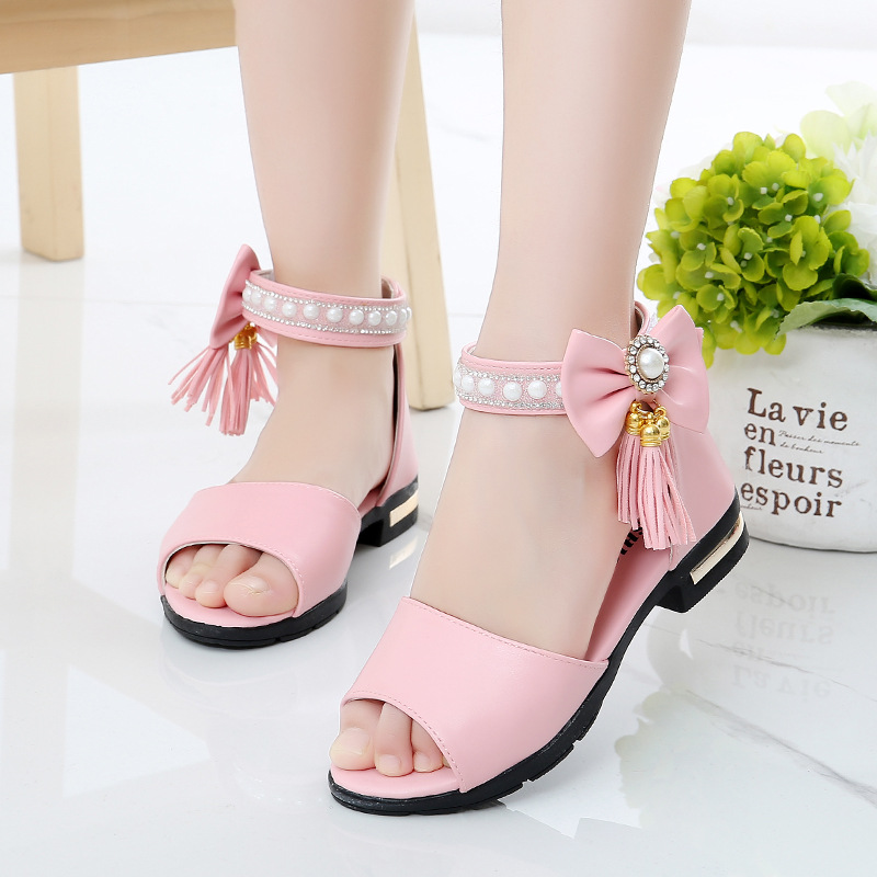 魔萌兔女童鞋公主凉鞋学生流苏舞蹈鞋清仓夏季新款儿童鞋学生罗马