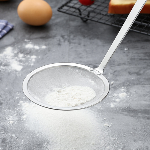 304 stainless steel colander, ultra-fine 80 mesh filter spoon, soy milk mesh sieve, grease and oil separator spoon, oil filter mesh, foam and oil separator