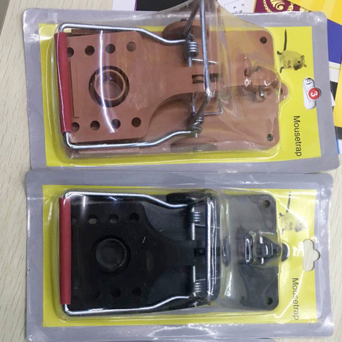Black iron/plastic mouse trap plywood cat head plastic new mousetrap from street stalls