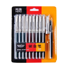 英雄钢笔007细尖学生用练字财务0.38mm复古老式钢笔批发刻字