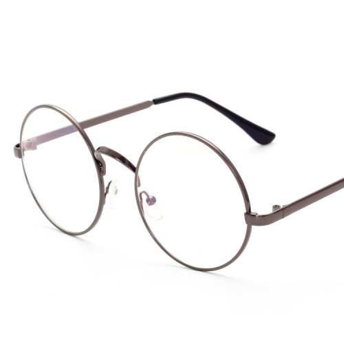 Jet 3048 Harry Potter same style large round frame flat mirror metal retro prince mirror glasses men and women glasses frame