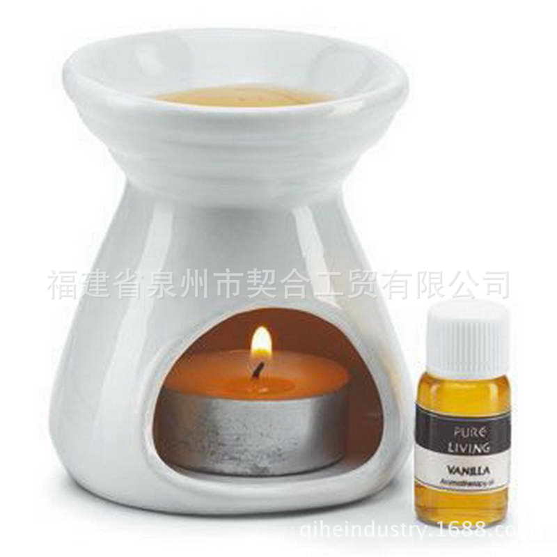 Estufa de aromaterapia de cerámica mediana, vela interior, lámpara de aromaterapia, quemador de incienso para el hogar retro, lámpara de aceite fino anti-seco para el dormitorio image 6