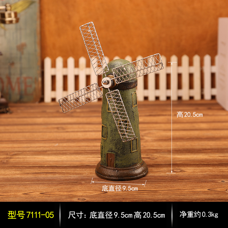 Creative Dutch windmill resin personalized gift exquisite windmill toy room decoration furniture soft decoration