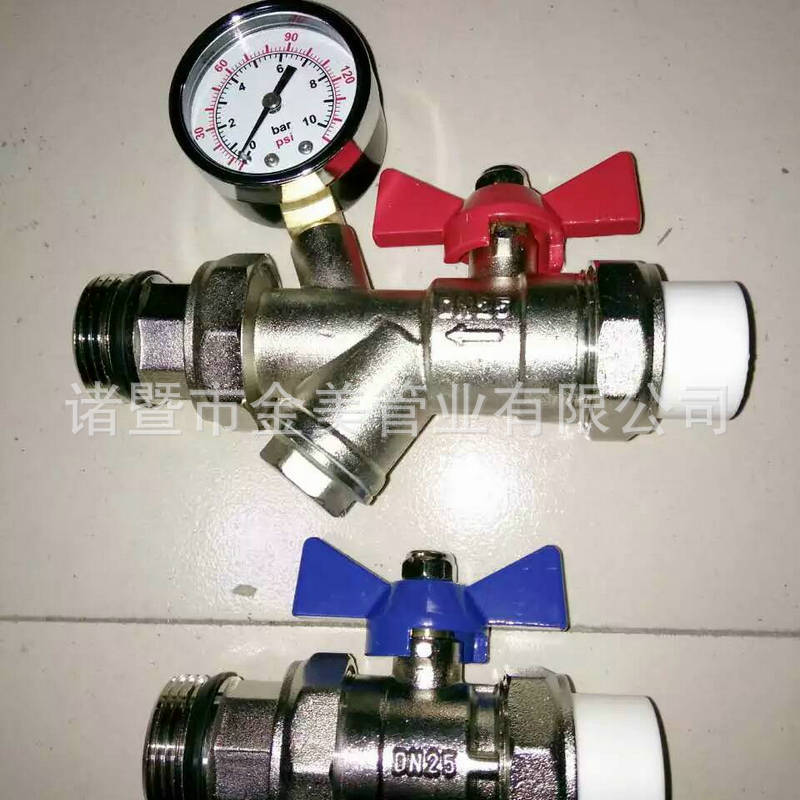 分水器套阀供应带表过滤器活接球阀 分水器用过滤器球阀 工厂批发