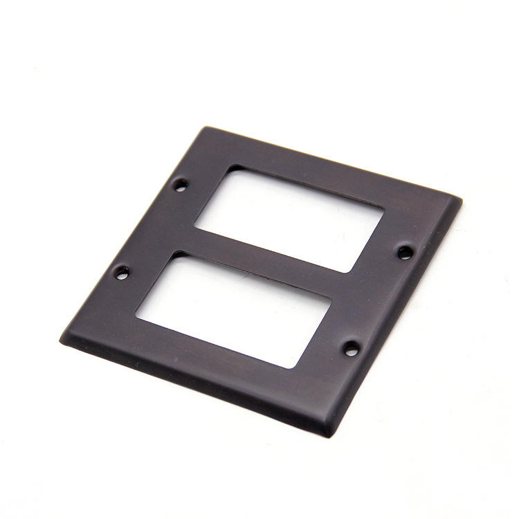 批发冲床五金件开关板B-KGB03-10B黄铜开关面板装饰宁波厂家