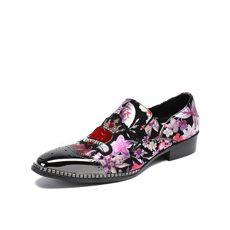 Кожаная обувь для парикмахера, мужская кожаная повседневная модная обувь в Корейском стиле, молодежная модная мужская обувь в британском стиле, кожаные туфли с острым носком