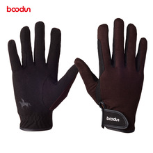 Boodun博頓新款馬術手套戶外防滑賽馬用品耐磨超纖馬球騎馬手套