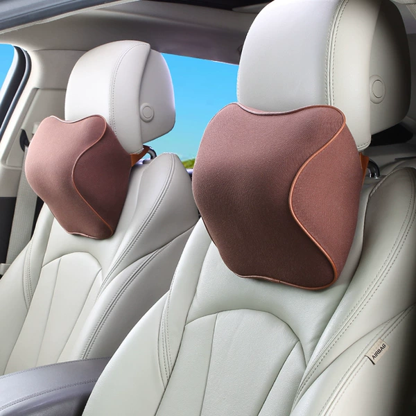 2 of the headrest coffee brown