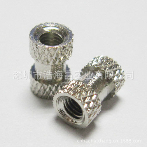 铜镀镍网纹M3螺柱 (HHC-444A)