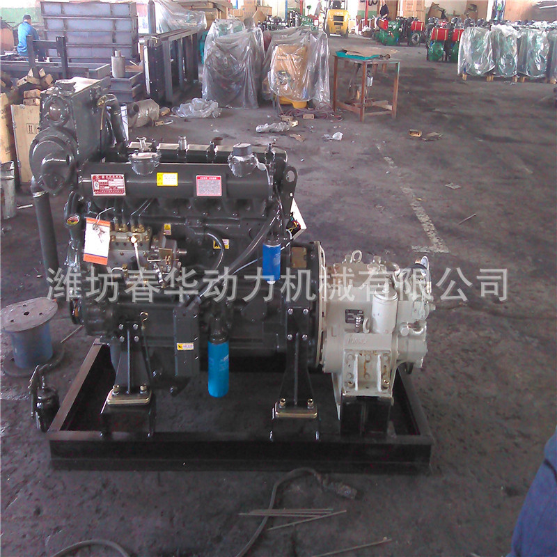 70KW船用柴油机 潍柴里卡多R6105C发动机 配前进MB170齿轮箱