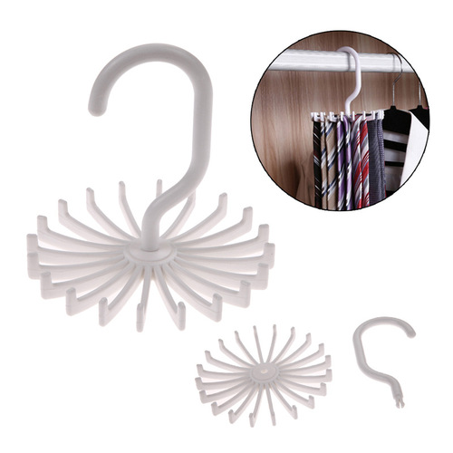 Supply Wish brand new PP material export circular plastic tie rack, 360 degree rotation, 20 pieces set for Australia and America