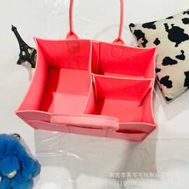 亚马逊供应 尿不湿提篮收纳盒 婴儿用品收纳包 毛毡收纳筐