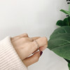 Minimalistic sophisticated one size ring, Korean style, silver 925 sample