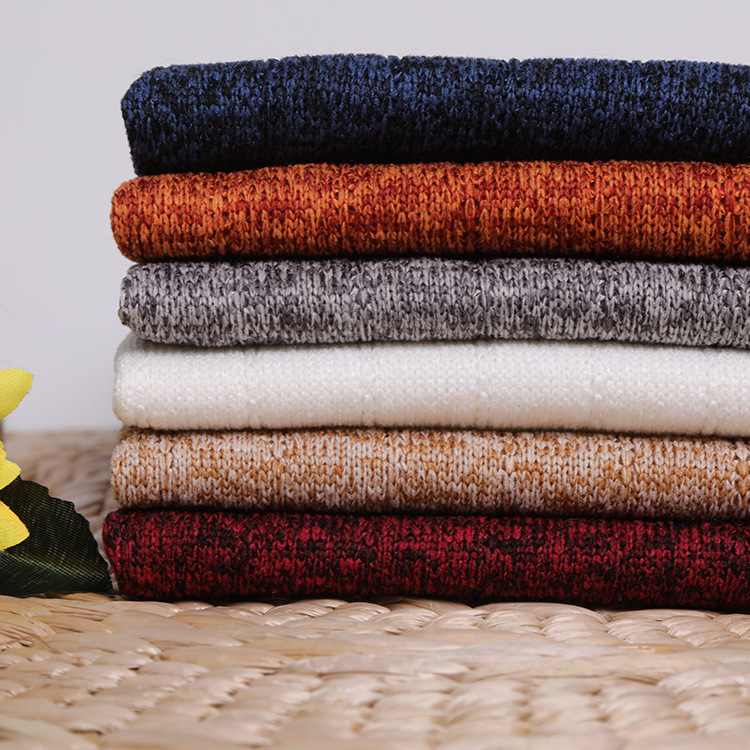 厂家供应染色抽条罗纹粗针 秋冬时装家居服针织面料