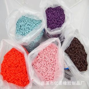 Manufacturer in stock silicone fixed non-slip ring bracelet necklace fixed silicone ring octagonal ring rubber ring