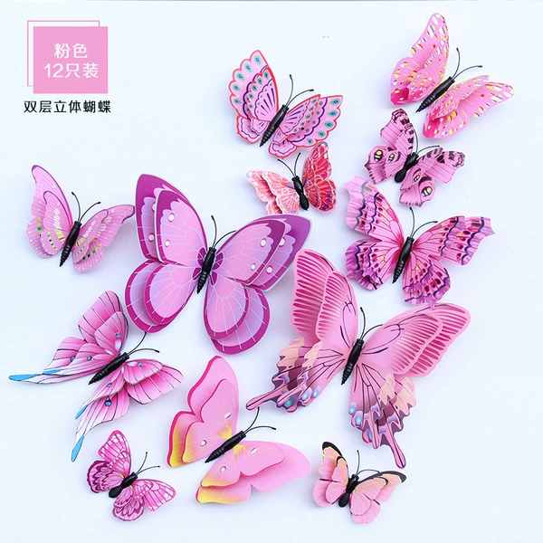 12 pink double -layer magnetic glue 12