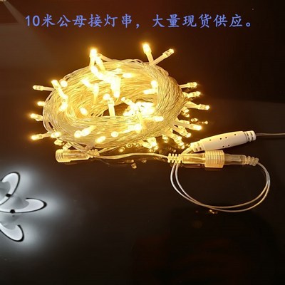 产地货源LED彩灯灯串 亮化工程专用户外防水防晒节日公母接灯批发|ms