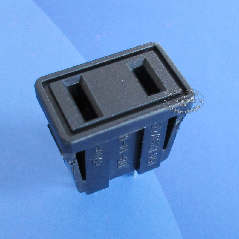 平面板28*16软卡式两孔美规电源插座出口电源用两孔插座DB-14-M2