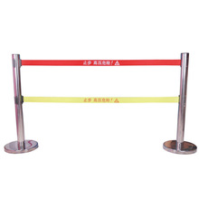 现货供应不锈钢带式伸缩围栏银行立柱隔离警示带隔离警戒带柱式