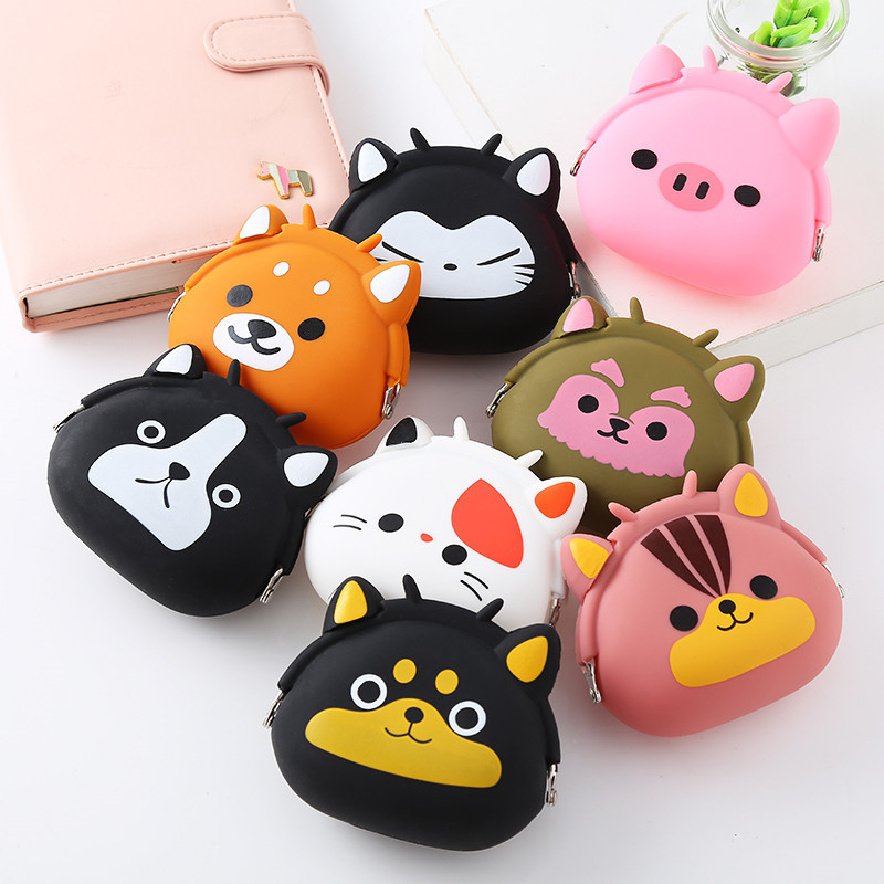 Factory wholesale new silicone bag silicone coin purse cartoon silicone bag storage wallet