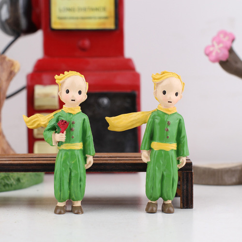 Prince resin ornaments, creative cake decorations, home crafts, micro-landscape scenes, flower pots and props