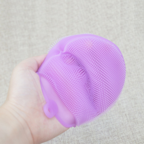 Factory direct sales silicone bath and shower brush silicone sleeve hand rub bath brush ball shower brush baby bath brush