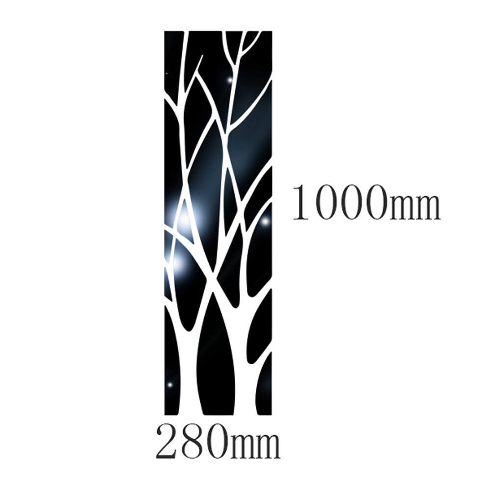 Miroir mural 3D en acrylique transfrontalier, motif branche d'arbre, autocollant mural décoratif pour fond de télévision ou maison._voghion.com
